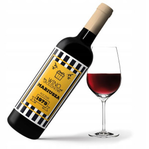 Etykieta Naklejka Na Wino Prezent Urodziny Imię
