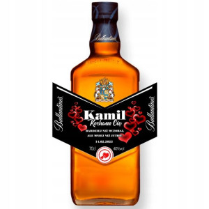 Etykieta Walentynki Whisky Prezent Upominek O,7 Y3