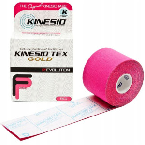 Taśma Kinesio Tex Gold FP 5cmx5m Kinesio Czerwony
