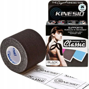 Taśma Kinesio Tex Classic 5cm x4m Kinesio Czarny