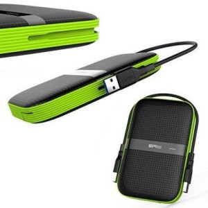 Dysk zewnętrzny Silicon Power ARMOR A60 1TB USB 3.0 BLACK-GREEN/PANCERNY