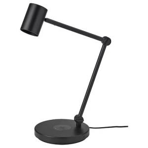 IKEA NYMANE Lampa biurkowa z ładowarką indukcyjną, antracyt