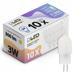 10x Żarówka LED G4 SMD 3W mini ściemnialna 230V NW