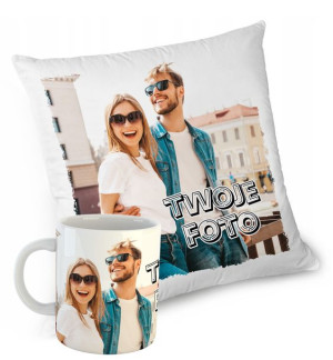 Foto Poduszka + Kubek Z Twoim Zdjęciem 40x40 Y4