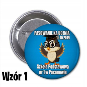 Przypinki Ślubowanie Pasowanie Ucznia Przedszkolak