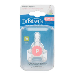 Dr.Browns Smoczek silikonowy do butelki Standard dla wcześniaków 2-pak
