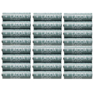 Akumulatorki baterie paluszki IKEA AA 2450mAH 24 szt Ladda