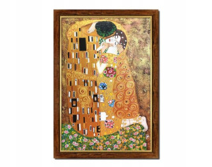 Gustav Klimt POCAŁUNEK obraz malowany + RAMA