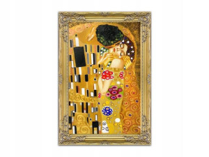 Gustav Klimt POCAŁUNEK obraz malowany + ZŁOTA RAMA