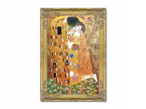 Gustav Klimt POCAŁUNEK obraz malowany + ZŁOTA RAMA
