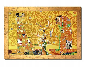 OBRAZ malowany Gustav Klimt DRZEWO ŻYCIA POCAŁUNEK