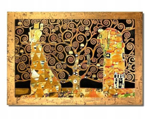 OBRAZ malowany Gustav Klimt DRZEWO ŻYCIA POCAŁUNEK