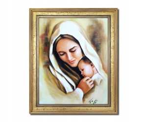 Obraz Malowany Maryja Z Jezusem Matka Boska Jezus
