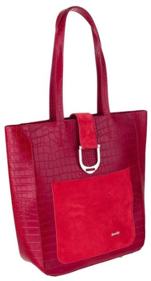 Elegancka torba typu shopper ze skóry naturalnej i zamszu Rovicky