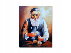 Obraz malowany PORTRET ŻYDA NA SZCZĘŚCIE ŻYD