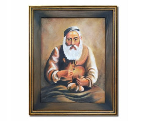 Obraz malowany PORTRET ŻYDA NA SZCZĘŚCIE ŻYD rama