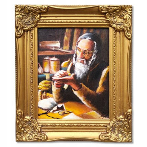 Obraz malowany PORTRET ŻYDA ŻYD LICZĄCY PIENIĄDZE