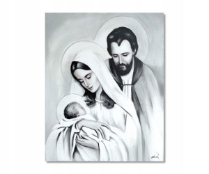 Obraz Święty Malowany Maryja Święta Rodzina Jezus
