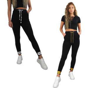 Spodnie Damskie 1 Szt. Ym 019nm Czarny S/m
