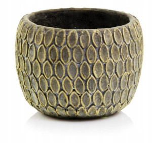 Osłonka na doniczkę rustykalna srebrzysta 8 cm