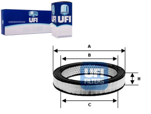 Filtr Powietrza Vw 1.3 1.6b Ufi