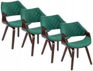 Zestaw 4x Krzesło LUISE do Jadalni Salonu Loft Zielone