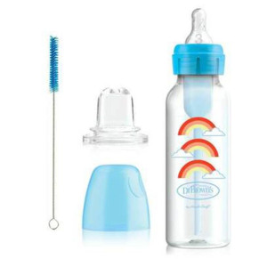Dr.Browns Butelka standard 250ml Options + dekorowana ze smoczkiem 6+