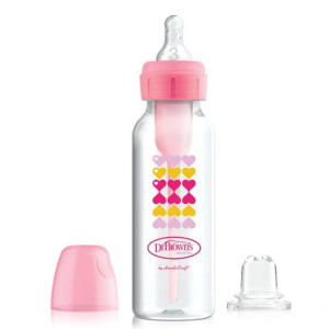 Dr.Browns Butelka standard 250ml Options + dekorowana ze smoczkiem 6+