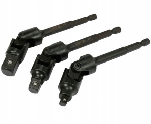 Yato Adaptery Z Przegubem Nasadek 1/4 3/8 1/2 3szt