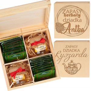 Pudełko Herbata Miodek Dzień Dziadka Grawer Y3