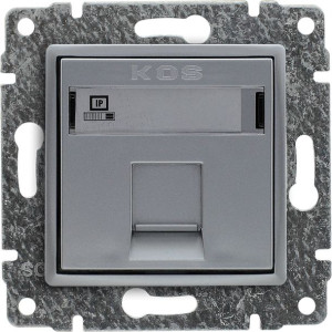 Gniazdo komputerowe 1xRJ45 5e aluminium VENA