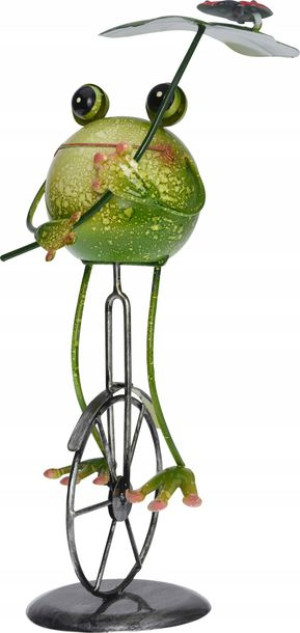 Figurka Ogrodowa Żaba Ozdobna Metalowa 36,5 Cm