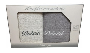 Komplet Ręczników Z Haftem Na Dzień Babci I Dziadka Prezet