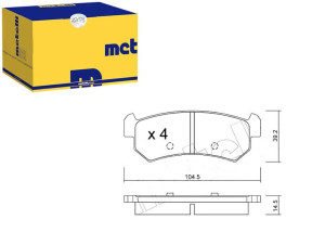 Klocki Hamulcowe Daewoo Lacetti 04- Tył Metelli