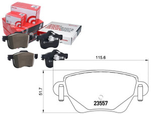 Klocki Hamulcowe Ford Mondeo Iii 00-04 Tył Brembo