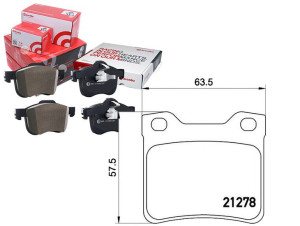 Klocki Hamulcowe Peugeot 406 95-04 Tył Brembo
