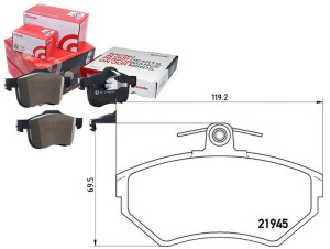 Klocki Hamulcowe Vw Golf Iii 94-97 Brembo
