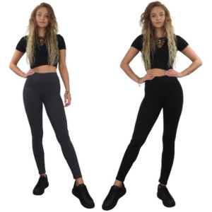 Legginsy Damskie 1 Szt. Cyf 45tnd Szary S/m