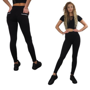 Legginsy Damskie 1 Szt. Cyf 45tnd Czarny L/xl