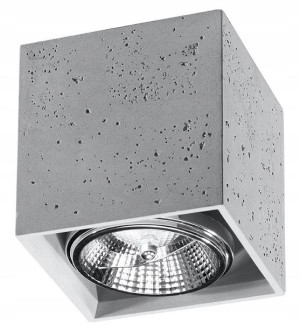 Plafon Lampa Sufitowa Valde Gu10 Beton Sollux