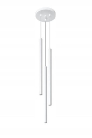 Lampa Sufitowa Wisząca Pastelo 3p Biała Sollux