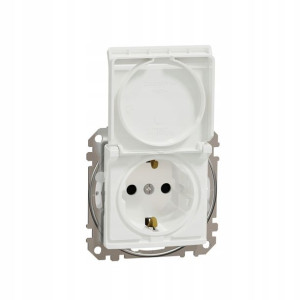 Sedna Design Gniazdko schuko IP44 białe