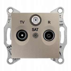 Schneider Sedna Gniazdo R-tv-sat Przelot. 8db Sat