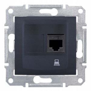 Schneider Sedna Gniazdo Rj45 Kat.5e Utp Grafit B/r