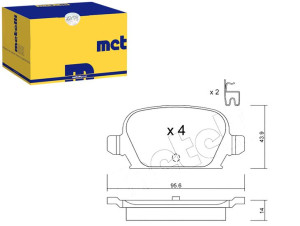 Klocki Hamulcowe Opel Corsa C 1,8 16v 00- Tył Mete