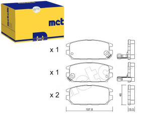 Klocki Hamulcowe Mitsubishi Space Wagon-01 Tył Met