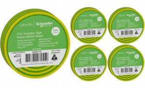5x Schneider Taśma izolacyjna żółtozielon 19mmx33m 2420115