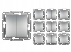 10x Schneider Asfora Łącznik Świecznikowy Aluminium Eph0300161