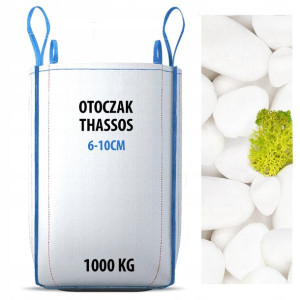 Thassos Biały Kamień Ogrodowy 6-10CM Tona Big Bag