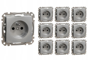 10x Sedna Design Gniazdo pojed z przesł srebrne SDD113012